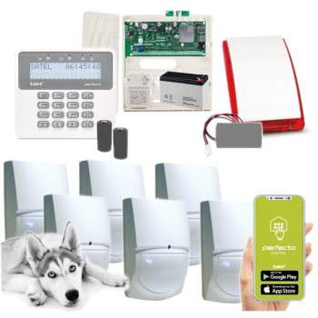 ZESTAW ALARMOWY SATEL PERFECTA 32-WRL LTE SET-A 6 CZUJEK SWAN QUAD PRF-LCD-WRL + SYRENA MSP-300 R